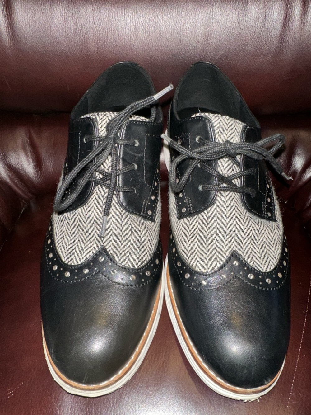Cole Haan Black Leather Oxford Shoes